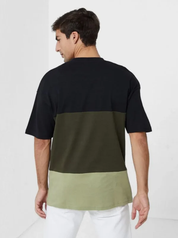 تیشرت سه رنگ(مشکی،سبز زیتونی،سبز روشن)jack&jones - Image 2
