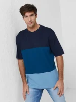 تیشرت سه رنگ  (سورمه ای تیره ،آبی نفتی،آبی روشن)Jack&jones