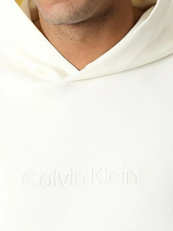 هودی نخ پنبه سفید Calvin Klein - Image 4