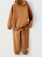 ست هودی اسلش خردلی بچگانه ZARA