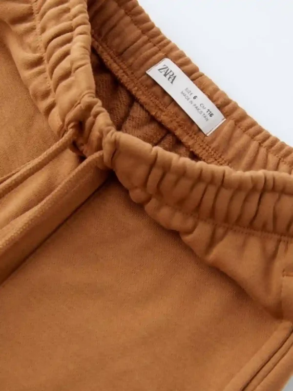 ست هودی اسلش خردلی بچگانه ZARA - Image 5