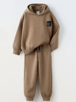 ست بچگانه هودی شلوار شکلاتی ZARA