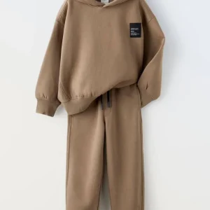 ست بچگانه هودی شلوار شکلاتی ZARA