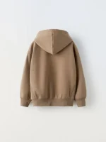 ست بچگانه هودی شلوار شکلاتی ZARA - Image 2