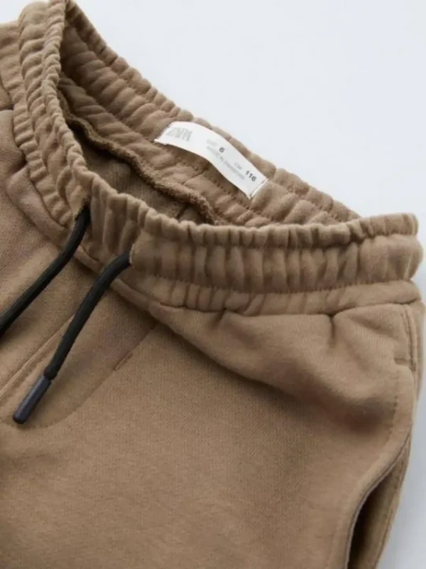 ست بچگانه هودی شلوار شکلاتی ZARA - Image 6