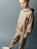 ست بچگانه هودی شلوار شکلاتی ZARA - Image 5