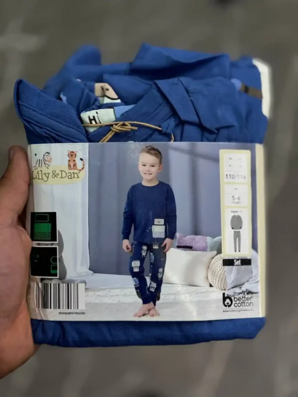 ست بچگانه آبی شلوار طرح دار ALDI - Image 7