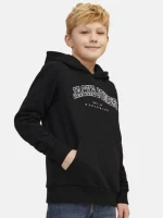 هودی بچگانه جلو نوشته مشکی JACK&JONES