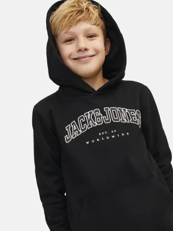 هودی بچگانه جلو نوشته مشکی JACK&JONES - Image 4