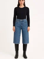شلوار جین آبی کراپی cropp