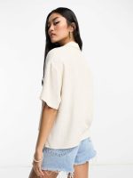 شومیز لینن کراپی یقه دار stradivarius - Image 2