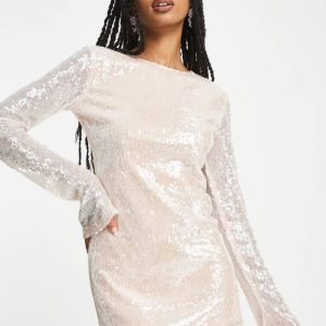 پیراهن گلبهی پولک‌دار asos