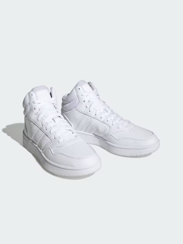 کتونی سفید ساق دار ادیداس مدل HOOPS 3.0 MID LIFESTYLE - Image 5