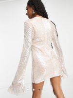 پیراهن گلبهی پولک‌دار asos - Image 2