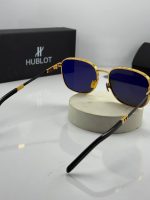 عینک هابلوت فریم طلایی عدسی مشکی hublot h013 - Image 4