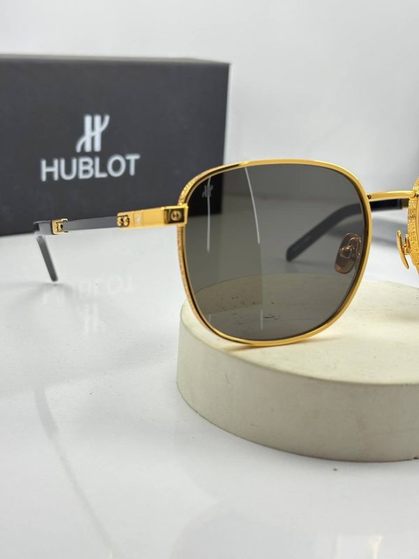 عینک هابلوت فریم طلایی عدسی مشکی hublot h013 - Image 2