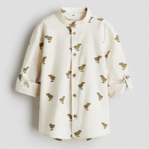 پیراهن یقه دیپلمات طرح دایناسور H&M