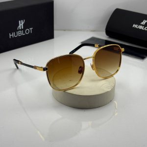 عینک هابلوت فریم طلایی عدسی قهوه ای hublot h013