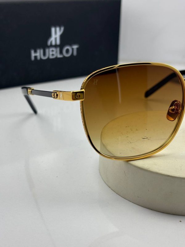 عینک هابلوت فریم طلایی عدسی قهوه ای hublot h013 - Image 2