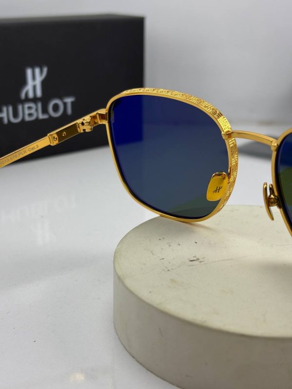 عینک هابلوت فریم طلایی عدسی سبز hublot h013 - Image 5