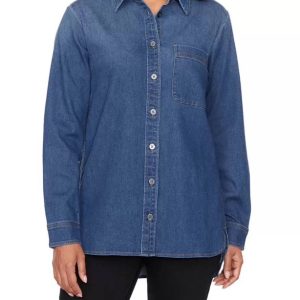 شومیز جین مانتویی آبی buffalo