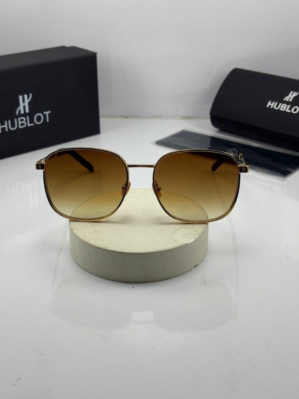 عینک هابلوت فریم طلایی عدسی قهوه ای hublot h013 - Image 3