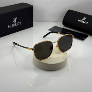 عینک هابلوت فریم طلایی عدسی مشکی hublot h013