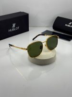 عینک هابلوت فریم طلایی عدسی سبز hublot h013
