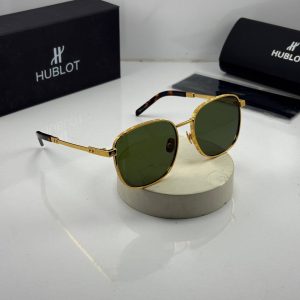 عینک هابلوت فریم طلایی عدسی سبز hublot h013