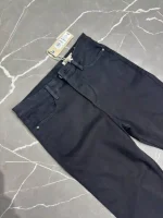 شلوار مشکی کتان کشی راسته m&s - Image 2