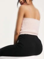 شلوار مشکی واید ویسکوزکشی asos - Image 4