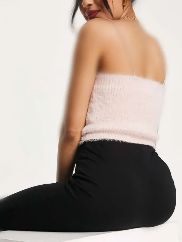 شلوار مشکی واید ویسکوز‌کشی asos - Image 4