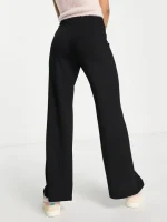 شلوار مشکی واید ویسکوزکشی asos - Image 2