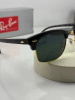 عینک rb-3916 مشکی طلایی شیشه مشکی - Image 3