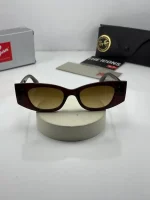 عینک rb-4427 قهوه ای شفاف براق - Image 2