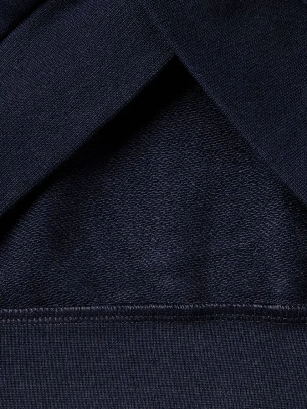 سویشرت بنتون زیپ دار سورمه ای کلاسیک - Image 5
