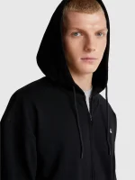 سویشرت بنتون زیپ دار مشکی کلاسیک - Image 5
