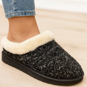 اسلیپر بافت دورخز زنانه Black Cream