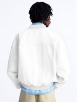 بامبر جکت مینیمال سفید ZARA - Image 3