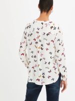 شومیز سفید طرح پروانه BONPRIX - Image 2