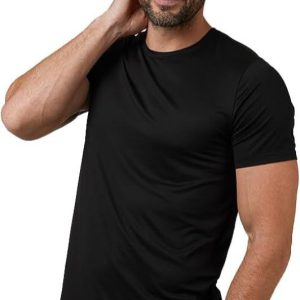 تیشرت ورزشی مشکی ساده مردانه