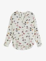 شومیز سفید طرح پروانه BONPRIX - Image 7