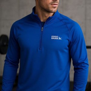 نیم زیپ ورزشی مردانه آبی EDDIE BAUER