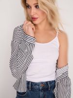 شومیز زنانه طرح استرایپ کلاسیک آستین بلند - Image 3