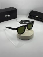 عینک مشکی براق عدسی سبز boss 1380/s