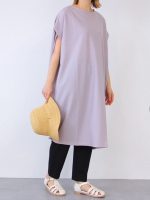 تونیک زنانه کره ای مدل هانوال رنگ یاسی