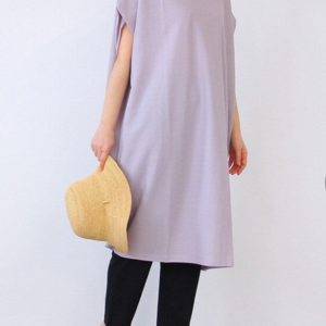 تونیک زنانه کره ای مدل هانوال رنگ یاسی