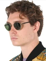 عینک rb-3691 rb-3691 فریم طلایی دسته هاوانا عدسی قهوه ای - Image 6