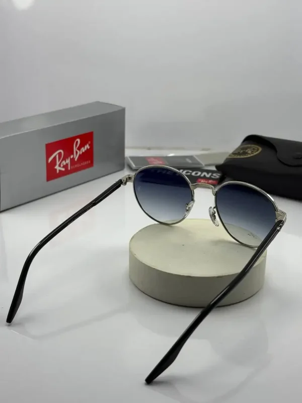 عینک rb-3691 فریم نقره ای عدسی هایلایت - Image 4