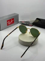 عینک rb-3691 فریم طلایی دسته هاوانا عدسی سبز - Image 4